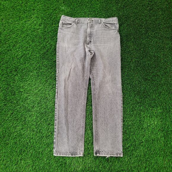 Vintage 80s LEE Riders Straight Jeans 35x30 Union-Made USA - Picture 1 of 16